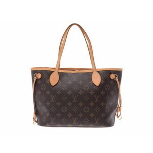 Louis Vuitton Monogram Neverfull brown leather handbag